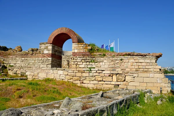 Ancienne forteresse à Nessebar, Bulgarie. Site du patrimoine mondial de l'UNESCO — Photo