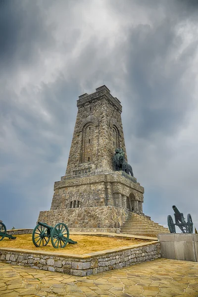 Мемориал Шипка вид в Болгарии. Битва при Шипке — стоковое фото