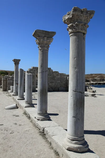 Kırım. hersones. Yunan pillars — Stok fotoğraf