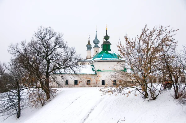 Kış. Rusya, suzdal, tarihi merkezi kiliseleri — Stok fotoğraf