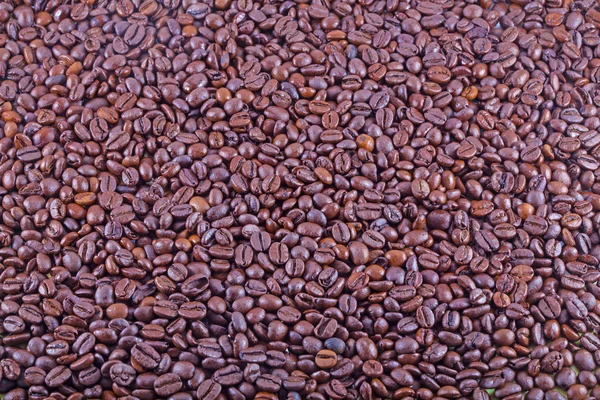 Nahaufnahme von Kaffeebohnen für Hintergrund und Textur — Stockfoto