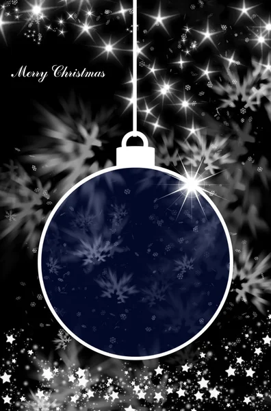 Merry Christmas and Happy New Year background with Christmas ball — Stock Photo, Image
