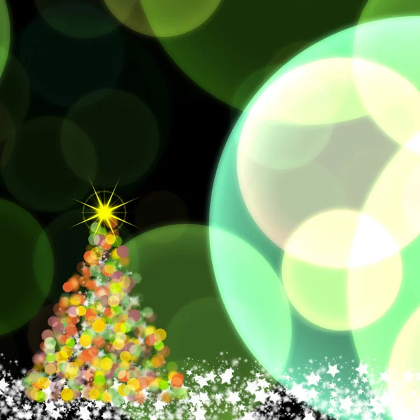 Árvore de Natal brilhante, fundo abstrato — Fotografia de Stock
