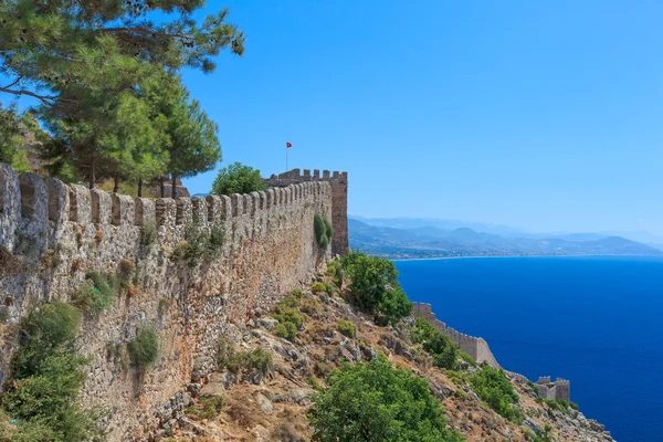 Tacchino. Rovine della fortezza ottomana di Alanya — Foto Stock