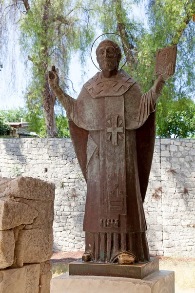 Estatua de San Nicolás, Lycia, Myra, Turquía. Estatua de San Nicolás cerca de la famosa iglesia de San Nicolás . — Foto de Stock