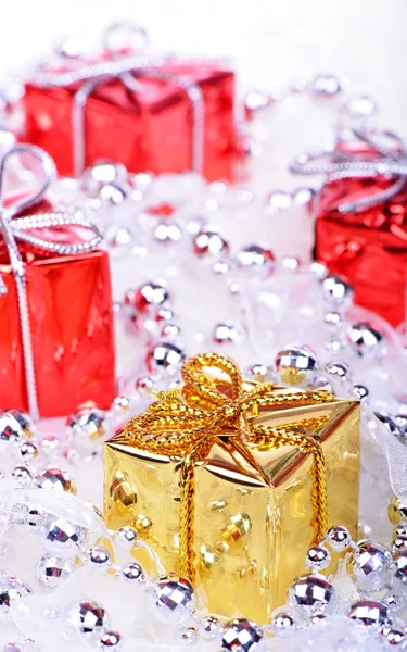Рождество фон с подарками — стоковое фото