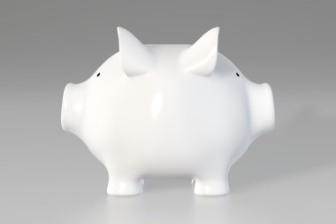 Piggy bank - two faces clipart