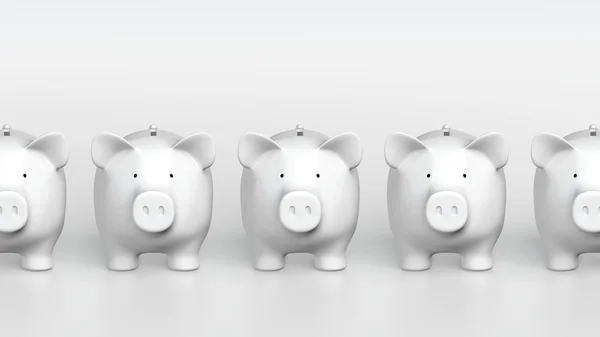 Piggy bank - orthographic raw — Stock Photo, Image