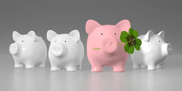 kumbara - yonca ile büyük pembe domuz ile ham