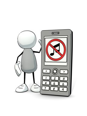 sesi kapatmak isteyen bir cep telefonu ile yarım yamalak ufaklık