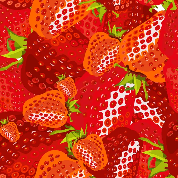 Seamless pattern strawberry — Stock Vector