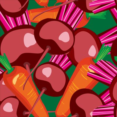 Dikişsiz desen olgunlaşmış bir carrot pancar