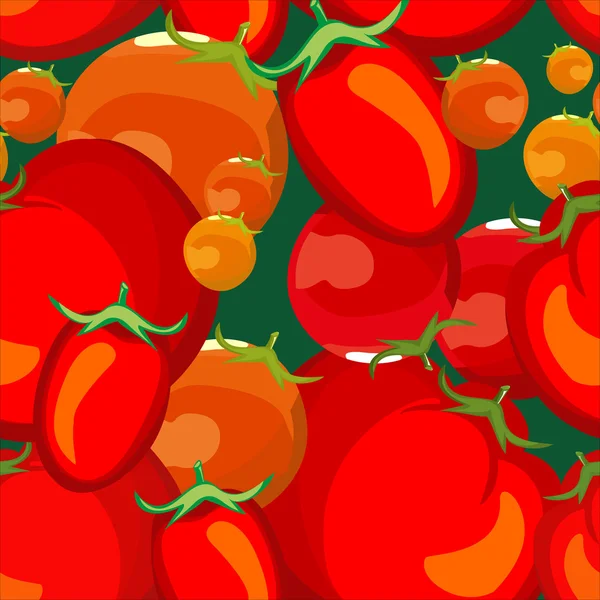 Padrão sem costura tomate maduro —  Vetores de Stock