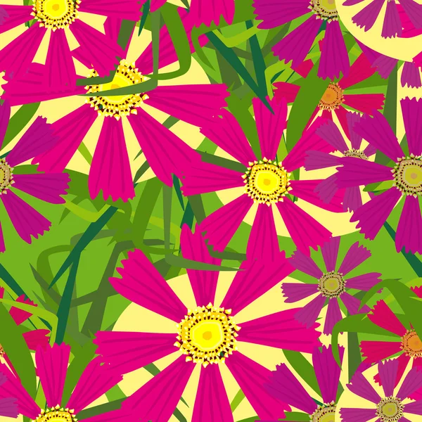 Fleurs motif sans couture — Image vectorielle