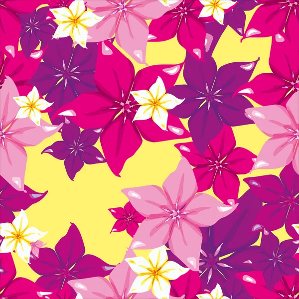 Fleurs motif sans couture — Image vectorielle