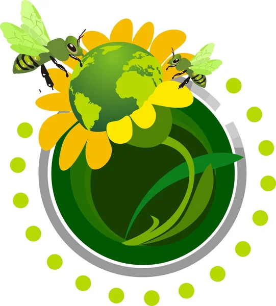 Fleur environnementale — Image vectorielle