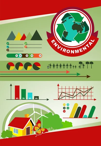 Infográficos Elementos ecologia —  Vetores de Stock