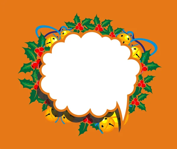 Weihnachten Hintergrund mit Sprechblase — Stockvektor