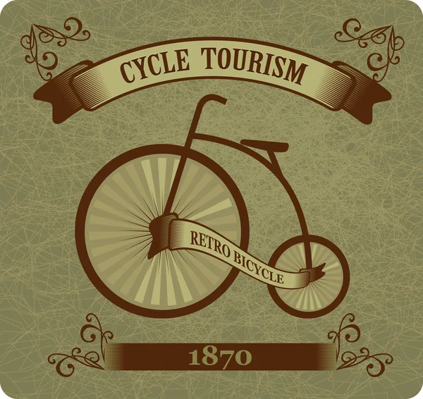 Bicicleta retro — Vector de stock