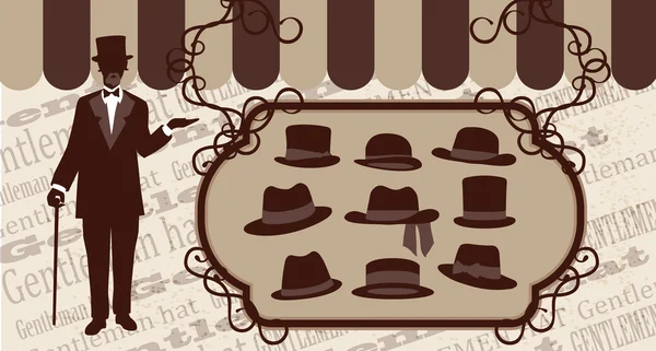 Джентльмен шляпа — стоковый вектор