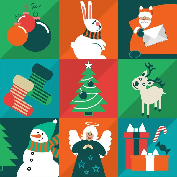 Juego de tarjetas de Navidad — Archivo Imágenes Vectoriales
