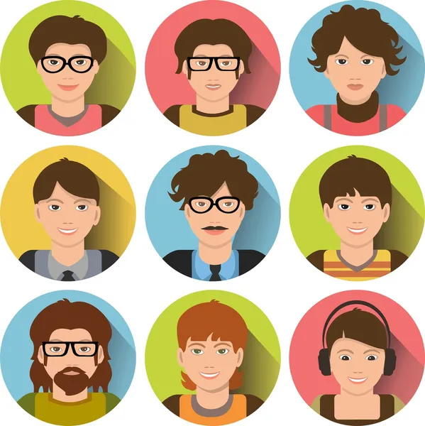 Set of avatars business — Stock Vector