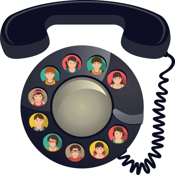 Телефонная конференция — стоковый вектор