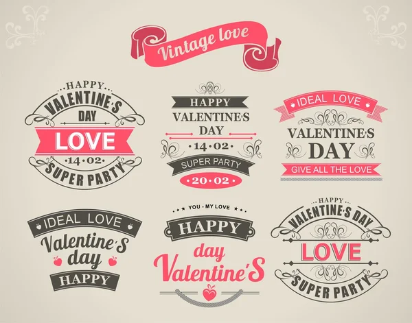 Kaligrafi tasarım öğeleri Sevgililer günü — Stok Vektör