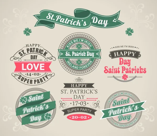 Elementos de Design Caligráfico St. Patricks Day —  Vetores de Stock