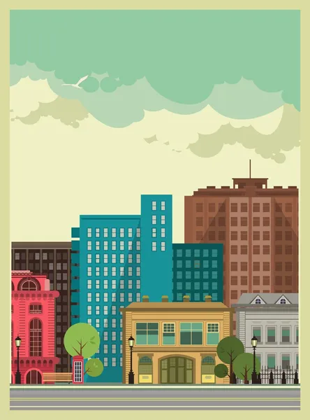 Fondo de la ciudad — Vector de stock