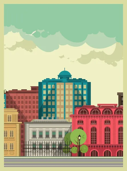 Fondo de la ciudad — Vector de stock