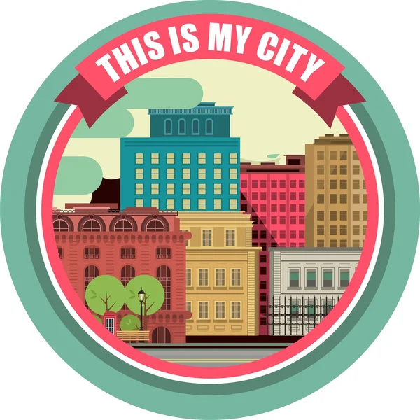 Emblèmes de la ville — Image vectorielle