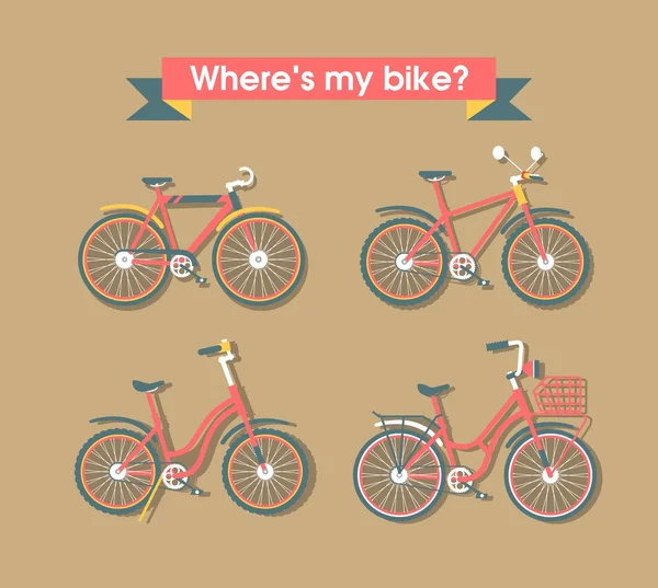 Ensemble vélo — Image vectorielle