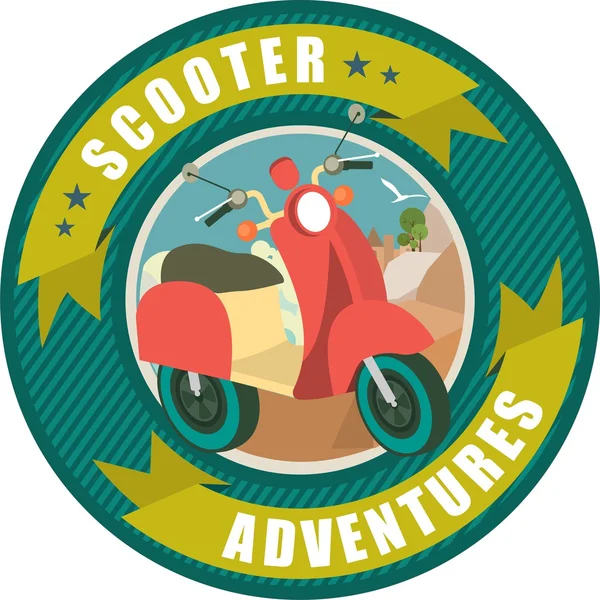 Scooter embleem — Stockvector