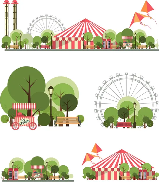 Parc de la ville de Carnaval — Image vectorielle