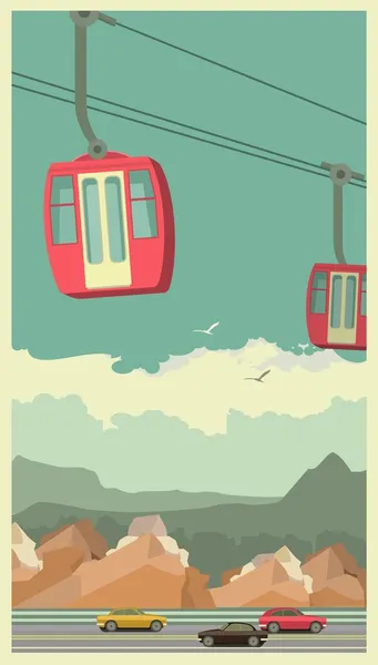 Cable Car — Stock Vector