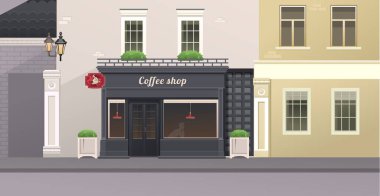 shop or coffee house building clipart