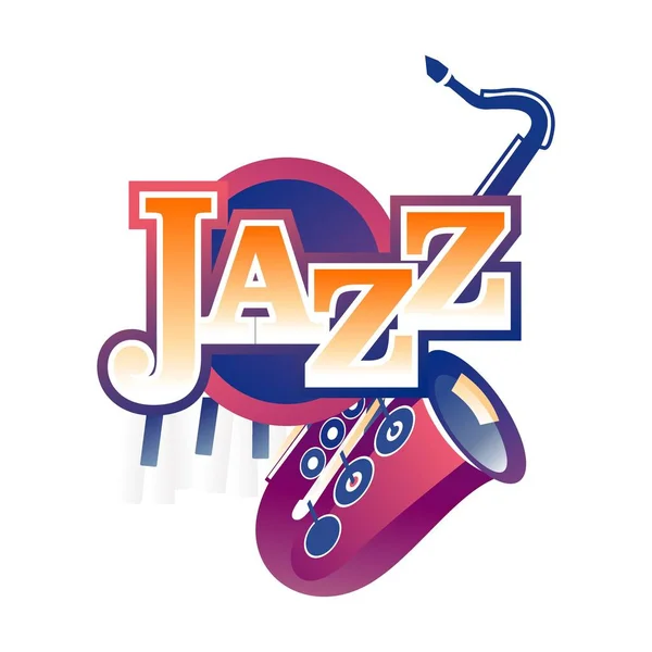 Cartel publicitario de jazz festival de música — Vector de stock