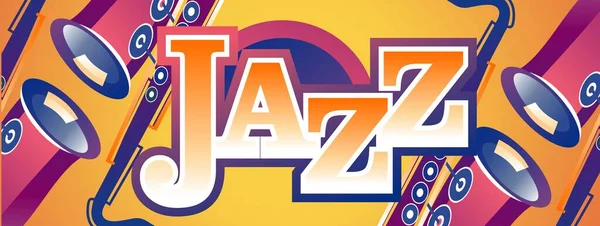 Muzikale festival jazz reclame poster — Stockvector