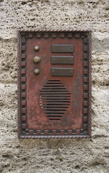 Historic doorbell plate — Stock Photo, Image