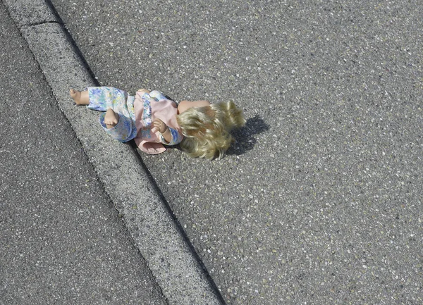 Doll on the street Royalty Free Stock Photos
