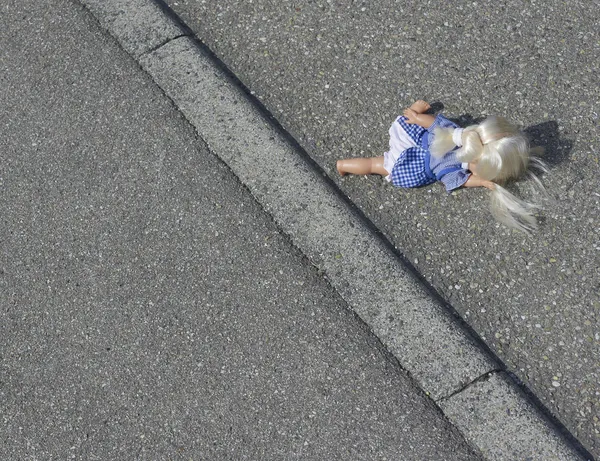 Doll on the street — Stock Photo, Image