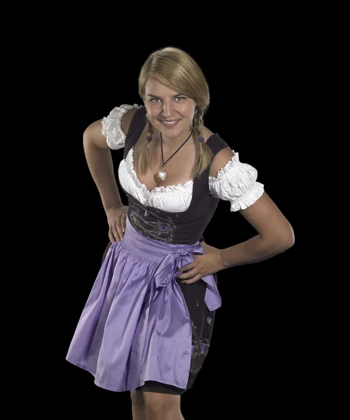 Mujer en un dirndl — Foto de Stock