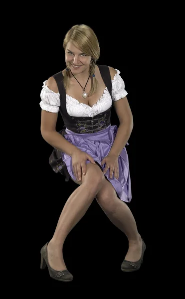 Mujer en un dirndl — Foto de Stock