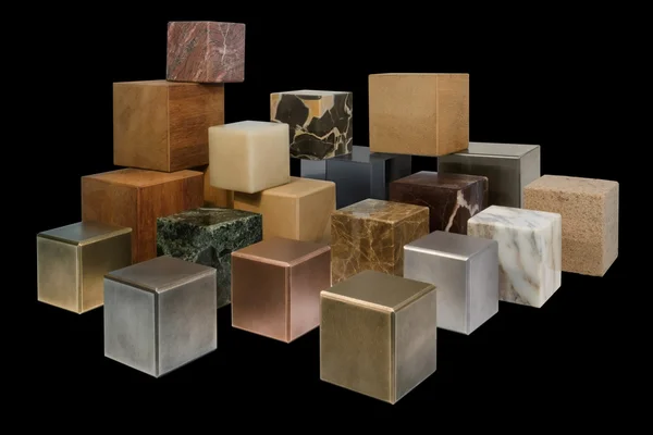 Различные кубы — стоковое фото