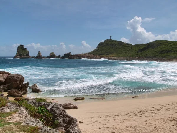 Küstenlandschaft bei Guadeloupe — Stockfoto