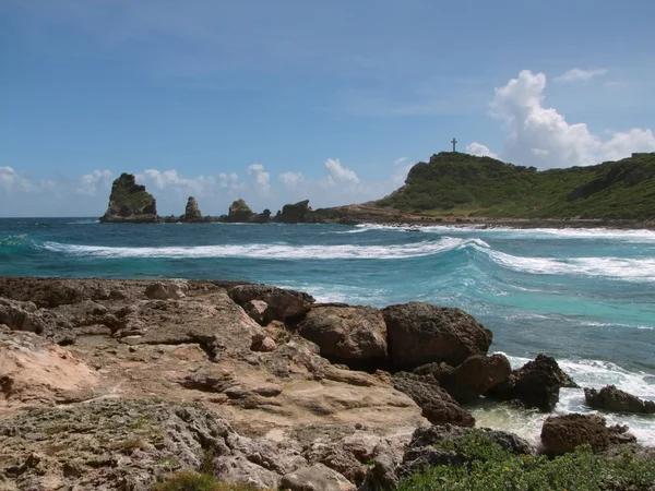 Guadeloupe 'daki sahil manzarası — Stok fotoğraf