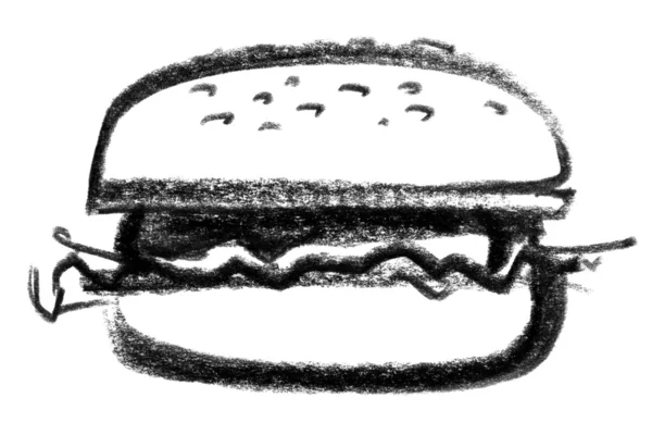 Ikona hamburgera — Zdjęcie stockowe