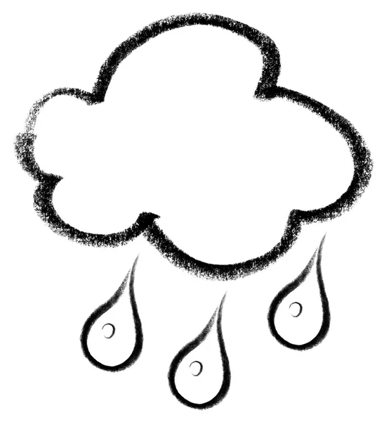 Regenachtige wolk pictogram — Stockfoto