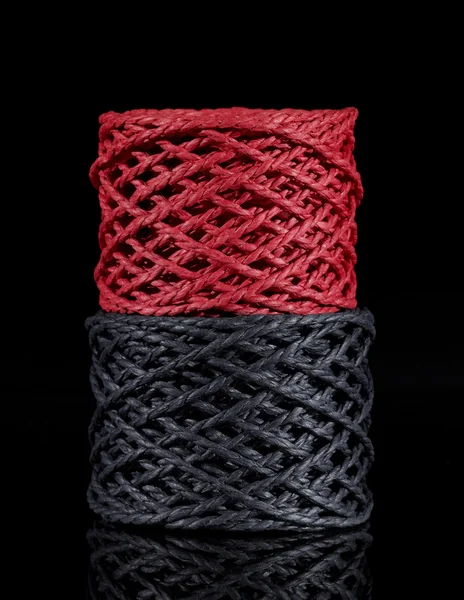 Grey and red twine — Stock Photo, Image